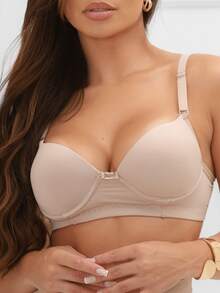 Set Of 3 Reinforced Bras With Padded Cups For Support, Style And Comfort - Black, White And Beige - 彩色 - 查看 2