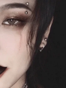 CIZME 3pcs Funky Stainless Steel Cubic Zirconia Eyebrow Ring For Women Men For Daily Decoration, 16G Rook Earrings 6/8/10mm Gold Black Eyebrow Studs Eyebrow Piercing Jewelry Earrings Studs Helix Conch Tragus Earrings - Eyebrow Nail - View 3