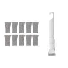 1 set lavetă abrazivă multifuncțională pentru curățarea crăpăturilor, marginilor și colțurilor, perie de curățare, răzuitor, integrat cu un instrument pentru curățarea scurgerilor de podea din baie