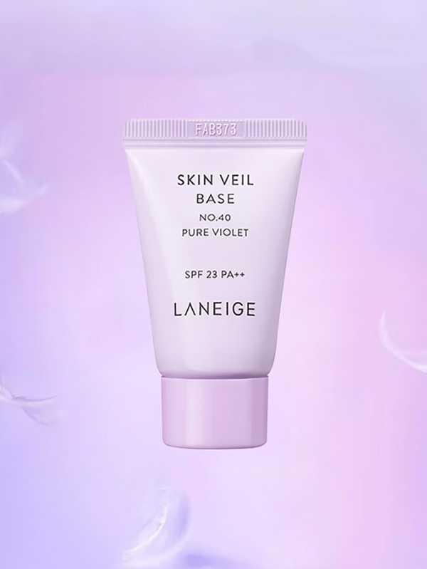 Laneige Base de maquillaje Minisize Skin Veil de 10 mL/3.04 fl.Oz - SPF 23 PA++ para corregir el tono y lograr una piel natural y luminosa.