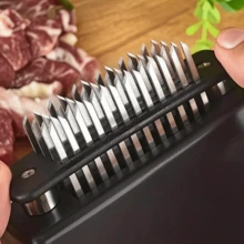 48-Needle Stainless Steel Meat Tenderizer, Kitchen Tool For Tenderizing Beef Steak