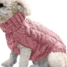 Puppy Dog Sweaters For Small Medium Dogs Cats Clothes Winter Warm Pet Turtleneck Chihuahua Vest Soft Yorkie Coat Teddy Jacket
