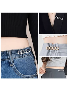 1/3 Pieces Vintage Jumper Clips, Cardigan Clips, Cardigan Clips, Cinch Clip For Dresses & Trousers, Decorative Dress Clips For Women, Retro Swirl Clips Scarf Buckle For Women