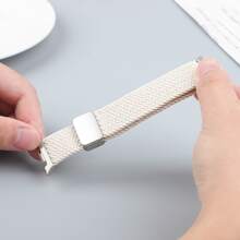 Magnetic Nylon Strap+PC Case Compatible With Samsung Galaxy Watch 8/8 Classic 40mm 44mm Band Women/Men,No Gap Stretchy Elastic Fabric Nylon Bracelet Wristband Compatible With Samsung Watch 8 Classic/8 Smartwatch Accessories