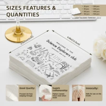20-300 piezas de servilletas de invitación personalizadas, servilletas de papel personalizadas, servilletas desechables blancas de 3 capas para fiestas de regreso a la escuela, fiestas de bienvenida, inofensivas para usar y tocar, decoraciones de fiesta perfectas para familia, universidad, escuela, clase y club, celebración de reclutamiento de club, servilletas de fiesta personalizadas - Blanco - Ver 3