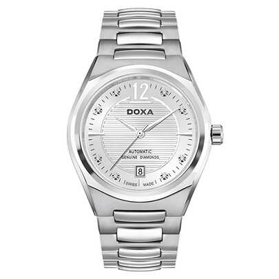 DOXA Ladies Automatic Mechanical Stainless Steel Three-Hand Watch Diamond Series Stainless Steel Case/Scratch Resistant Glass Mirror D190SSV/D189SSV/D189SGY