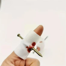 14 件假血指甲穿过手指恶作剧魔术绷带，适用于派对恶作剧、万圣节恶作剧玩具 - 彩色 - 查看 9