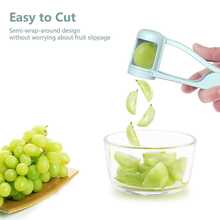 1pc Grape Cutter, Suitable For Toddlers And Infants, Can Cut Grapes, Cherries, Tomatoes, Strawberries Into Quarter Slices, For Vegetable & Fruit Salads, Cake Decorations, Stainless Steel Kitchen Small Tool Fruit Slicer - Multicolor - View 4