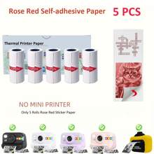 Mini Printer Thermal Paper Sticker Colorful Self-Adhesive Label Rolls - 57mm Width Photo Printing Paper For Phomemo/Memoking M02/T02/M04AS, Scrapbook/Text Notes/Craft Sticker Designs - Multicolor - View 19