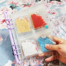 Bộ 113 cuốn sách đựng hạt tranh đính đá 5D kèm túi, nhãn dán, album lưu trữ trong suốt khổ A5 có trang trong suốt, bộ dụng cụ thủ công bằng nhựa bền, thích hợp để đựng nhiều loại hạt, đồ trang sức và phụ kiện làm móng - Nhiều màu - Xem 1