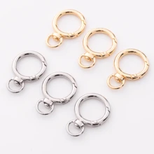 4 件/6 件/10 件可旋转心形锌合金五金扣，弹簧扣金属环适用于包袋、手机、钥匙 - 白色 - 查看 2