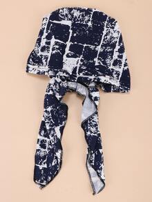 Tie-Dye Floral Print Aviator Hat Suitable For Daily Wear - Navy Pattern - View 3