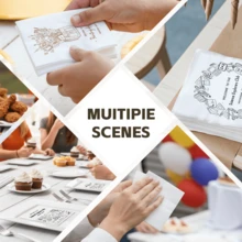 20-300 piezas de servilletas de invitación personalizadas, servilletas de papel personalizadas, servilletas desechables blancas de 3 capas para fiestas de regreso a la escuela, fiestas de bienvenida, inofensivas para usar y tocar, decoraciones de fiesta perfectas para familia, universidad, escuela, clase y club, celebración de reclutamiento de club, servilletas de fiesta personalizadas - Blanco - Ver 5