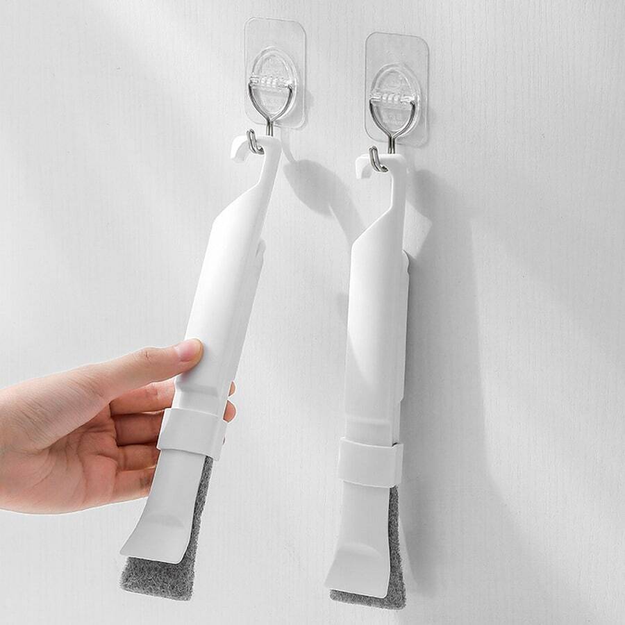 1 set lavetă abrazivă multifuncțională pentru curățarea crăpăturilor, marginilor și colțurilor, perie de curățare, răzuitor, integrat cu un instrument pentru curățarea scurgerilor de podea din baie