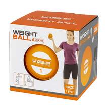 Pilates Yoga Toning Ball 1kg Weight Ball Soft Ball Liveup - 橘色 - 查看 4