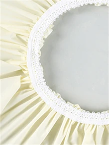 1 pièce Bonnet de douche imperméable de mode couleur unie avec garniture florale en EVA