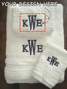 1 pieza Toalla de playa personalizada con texto personalizado, toalla de natación de secado rápido, toalla de arena cómoda, toalla de piscina elegante, hermosa esterilla de yoga, accesorio de playa, regalo esencial para el Día de la Madre, para cumpleaños, para el Día del Niño, para el Día del Padre, para graduación - Blanco - Ver 1