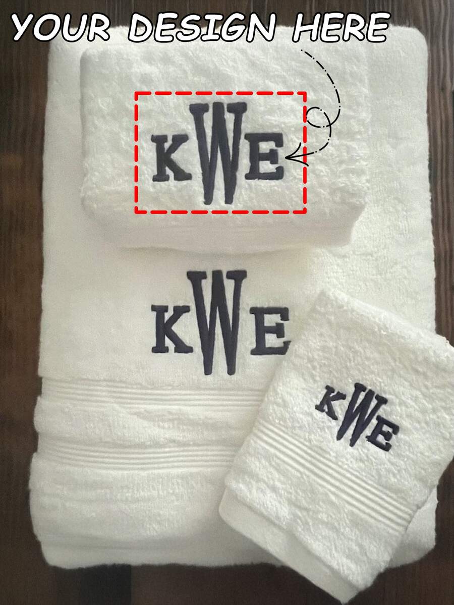 1 pieza Toalla de playa personalizada con texto personalizado, toalla de natación de secado rápido, toalla de arena cómoda, toalla de piscina elegante, hermosa esterilla de yoga, accesorio de playa, regalo esencial para el Día de la Madre, para cumpleaños, para el Día del Niño, para el Día del Padre, para graduación - Blanco - Ver 1