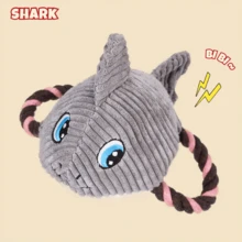 乌龟狗咬胶玩具、海洋动物狗咬胶玩具、小狗出牙卡通吱吱叫狗玩具、可爱毛绒狗玩具、宠物玩具、适合小型、中型、大型犬、猫咪、万圣节、圣诞节、新年的狗互动玩具