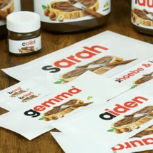 Customized Personalized Hazelnut Spread Label, Fully Customizable Template | DIY Label Printing Version, 1/2/4/8 Pcs Personalized Chocolate Hazelnut Spread Vinyl Stickers, Fun & Unique Hazelnut Gift, Birthday & Anniversary - Multicolor - View 8