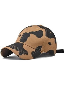 1 Stück Baseballkappe mit Milchmuster, Unisex, Kuh-Muster Kappe, modischer Outdoor Lässig Sonnenhut, Retro Schirmform Design - Verschiedenfarbig - Übersicht 14