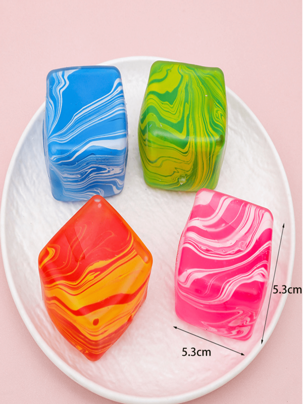 Jouet en forme de glaçon ondulé en sucre de malt, soulage le stress avec un rebond lent. Gadget de gros