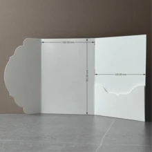 10/20/25个装三折口袋式婚礼邀请函信封，简约邀请函信封，适用于订婚、洗礼、DIY邀请函，5*7英寸邀请函，口袋式邀请函，定制邀请函，新款封面设计。圣诞贺卡