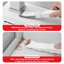 1 set lavetă abrazivă multifuncțională pentru curățarea crăpăturilor, marginilor și colțurilor, perie de curățare, răzuitor, integrat cu un instrument pentru curățarea scurgerilor de podea din baie