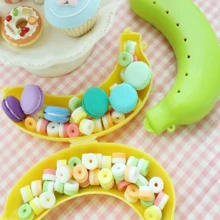1 pieza Contenedor para plátanos, caja protectora portátil para plátanos en 3 colores lindos, caja contenedora para proteger frutas como plátanos para la vuelta al colegio, picnic, camping y almacenamiento de alimentos - Multicolor - Ver 6