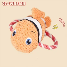 乌龟狗咬胶玩具、海洋动物狗咬胶玩具、小狗出牙卡通吱吱叫狗玩具、可爱毛绒狗玩具、宠物玩具、适合小型、中型、大型犬、猫咪、万圣节、圣诞节、新年的狗互动玩具