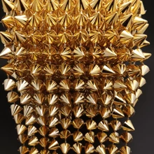 1 Yard Spike For Crafts Stude For Clothing, Cone Flatback Plastic Trim Mesh For Party Decoration Costume DIY Crafts, Can Be Used On Jackets, Shoes, Bags, Arts And Crafts, Various Colors