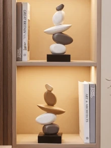 1 件抽象树脂石结雕像 - 客厅装饰中心装饰品，现代室内展示，圣诞节、万圣节、复活节装饰树脂装饰工艺品的理想选择，是创意人士设计家居装饰的最佳对象 - 彩色 - 查看 11