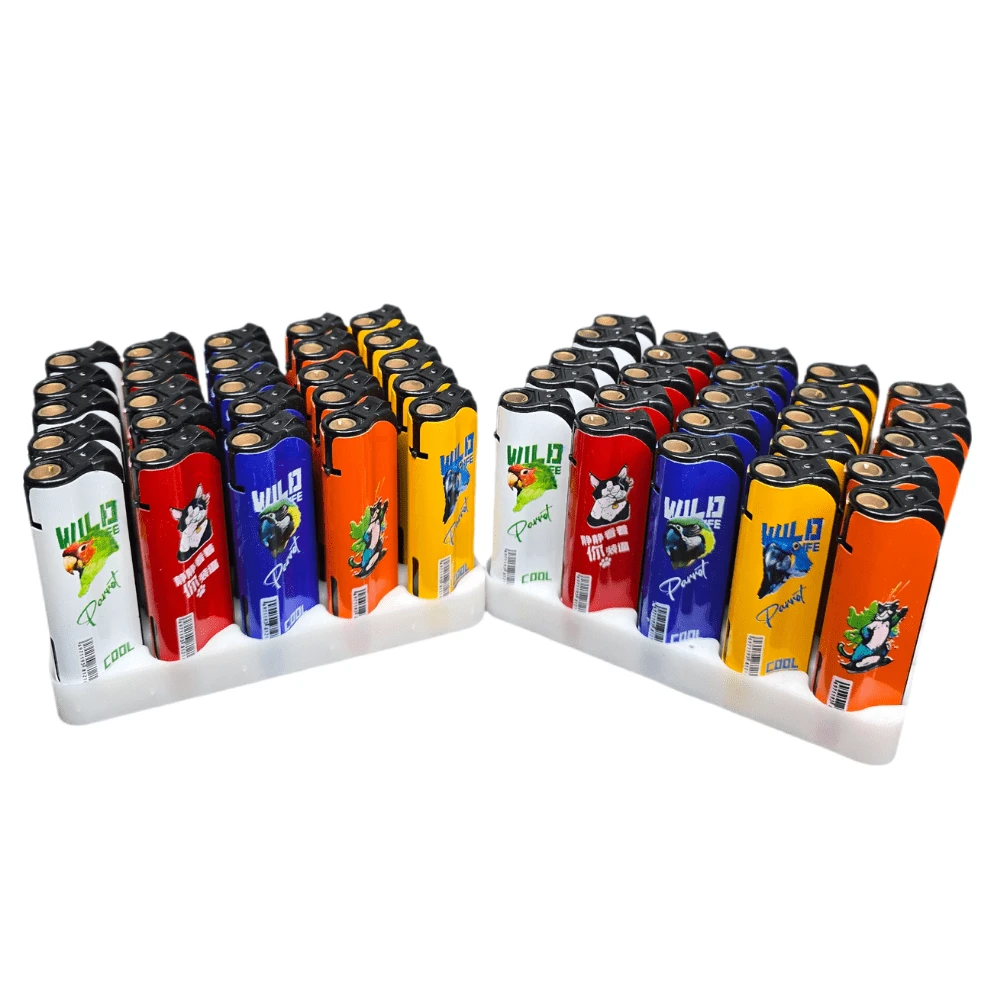 Iron Torch Lighter Tray With 50 Assorted Units - Nhiều màu - Xem 1