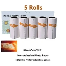 Mini Printer Thermal Paper Sticker Colorful Self-Adhesive Label Rolls - 57mm Width Photo Printing Paper For Phomemo/Memoking M02/T02/M04AS, Scrapbook/Text Notes/Craft Sticker Designs - Multicolor - View 24