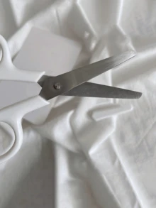 1/3/5/10pcs Portable Mini White Handmade Scissors, Stainless Steel Craft Scissors With Cover, Multifunctional Plastic Handle Paper Cutting Knife, Household Mini Safety Scissors