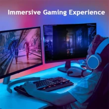 1 pieza Tira de luz LED RGB para monitor de juegos, iluminación ambiental alimentada por USB, apta para pantallas de computadora y TV de 24/32 pulgadas, adecuada para películas, juegos, música y uso en la oficina - USB - Ver 4