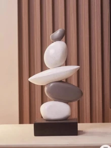 1 件抽象树脂石结雕像 - 客厅装饰中心装饰品，现代室内展示，圣诞节、万圣节、复活节装饰树脂装饰工艺品的理想选择，是创意人士设计家居装饰的最佳对象 - 彩色 - 查看 8