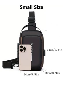 Fashion Men's Backpack - Oxford Texture Messenger Bag With Password Lock - Stylish Motorcycle Crossbody Bag With Phone Pocket, Zipper Closure For Daily Commute, Motorcycle Bag Business Anti-Theft Messenger Bag - Casual Sports Travel Shoulder Bag, Adjustable Strap, Multi-Pocket Waist Bag, Suitable For Outings, Weddings, Perfect Gift For Father, Husband, Boyfriend And Teacher