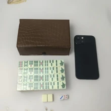 Bộ trò chơi mạt chược 1/2, Bộ trò chơi mạt chược Trung Quốc mini truyền thống với 144 quân, Đi kèm hộp da sang trọng, Trò chơi cờ bàn cổ điển, Mạt chược du lịch, Trò chơi tương tác, Trò chơi tiệc tùng, Trò chơi ngày lễ, Trò chơi du lịch, Đồ dùng tiệc sinh nhật, Quà tặng sinh nhật, Trò chơi giải trí trên bàn cổ điển, Bộ du lịch mini di động, Lý tưởng cho cắm trại và tụ tập ngoài trời - Nhiều màu - Xem 7