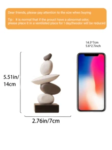 1 件抽象树脂石结雕像 - 客厅装饰中心装饰品，现代室内展示，圣诞节、万圣节、复活节装饰树脂装饰工艺品的理想选择，是创意人士设计家居装饰的最佳对象 - 彩色 - 查看 10