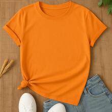 Father's Day Kit With 2 100% Cotton T-Shirts Like Father Like Daughter - Orange - View 2