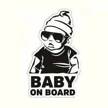 1张乙烯基“车内有婴儿”贴纸，趣味儿童汽车窗贴，耐用防水，易于粘贴和移除 - 惡搞小孩 - 查看 13