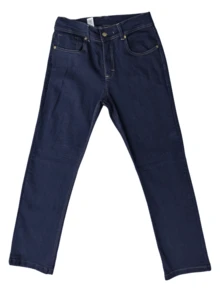 Pantalón mezclilla para hombre corte slim con bolsas traseras y delanteras - Azul Marino - Ver 2