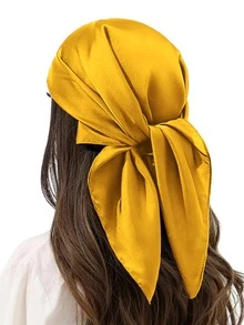 Pañuelo para la cabeza como bandana de seda, pañuelo de satén para el cabello para mujeres para dormir, pañuelo cuadrado para envolver el cabello por la noche de 27.5 pulgadas, bandana, banda para el cabello, banda para la cabeza, ideal para realzar tu aspecto - Multicolor - Ver 38