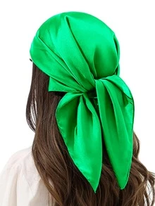 Pañuelo para la cabeza como bandana de seda, pañuelo de satén para el cabello para mujeres para dormir, pañuelo cuadrado para envolver el cabello por la noche de 27.5 pulgadas, bandana, banda para el cabello, banda para la cabeza, ideal para realzar tu aspecto - Multicolor - Ver 33