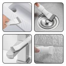 1 set lavetă abrazivă multifuncțională pentru curățarea crăpăturilor, marginilor și colțurilor, perie de curățare, răzuitor, integrat cu un instrument pentru curățarea scurgerilor de podea din baie