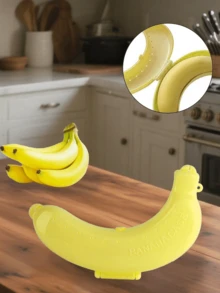 1 pieza Contenedor para plátanos, caja protectora portátil para plátanos en 3 colores lindos, caja contenedora para proteger frutas como plátanos para la vuelta al colegio, picnic, camping y almacenamiento de alimentos - Multicolor - Ver 1