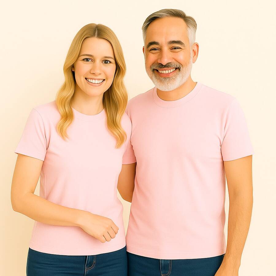 Father's Day Kit With 2 100% Cotton T-Shirts Like Father Like Daughter - 淺粉色 - 查看 1