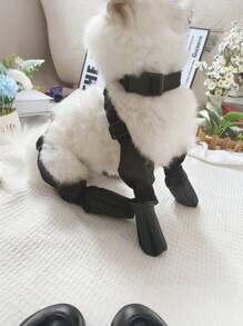 1 pezzo Scarpe impermeabili per cani, con chiusure regolabili, non scivolose, traspiranti, stivali da passeggio per cani Boston Terrier, per camminare all aperto nei giorni di neve