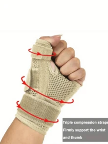 1pc Adjustable Thumb Wrist Support Brace - Breathable & Comfortable, Suitable For Sports And Daily Use, Fits Both Left And Right Hands - Multicolor - View 6